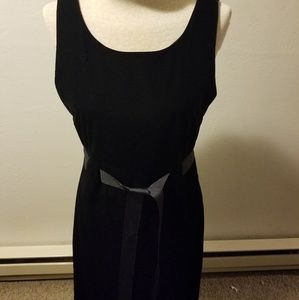 Vintage Black Sleeveless Velvet Dress by J.B.S.